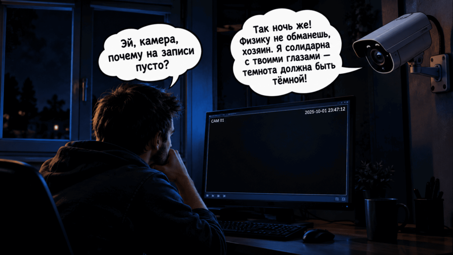 Почему камера ночью видит плохо